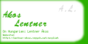 akos lentner business card